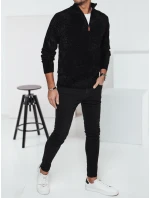 Pánsky čierny sveter FashionStreet WX2235 Pánsky čierny sveter FashionStreet WX2235