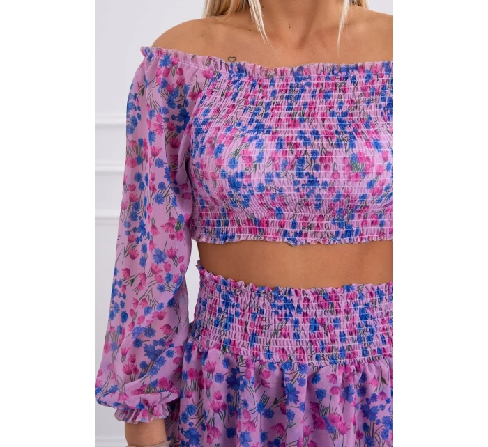 Fialová květinová sada Fialová květinová sada