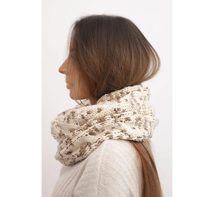 Dámsky vlnený hrubý šál na zimu KN24 svetlo béžový Dámsky vlnený hrubý šál na zimu KN24 svetlo béžový