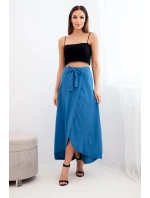 Dámska bavlnená maxi sukňa so zaväzovaním