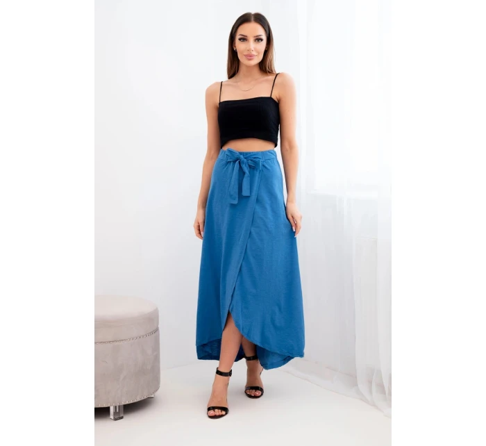 Dámska bavlnená maxi sukňa so zaväzovaním