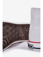 Materiałowe Trampki Męskie Big Star NN174305 HI-POLY SYSTEM Białe