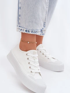 Dámské tenisky na platformě Big Star model 22069404 Bílé - Big Star Shoes