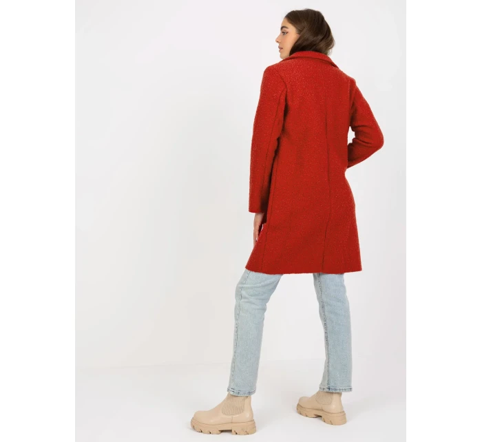 Dámsky kabát TW EN BI 7372.18 tmavo oranžový