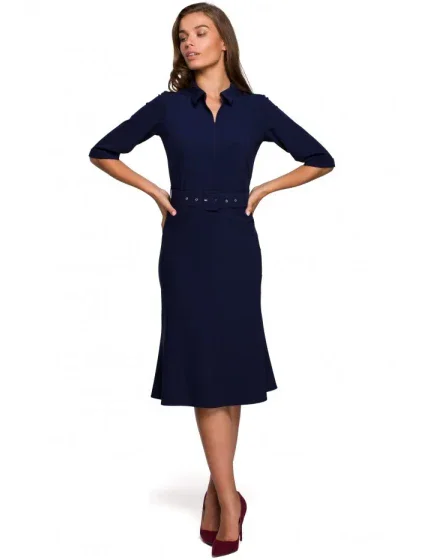 S231 Obojok s opaskom so sponou - tmavomodrý S231 Obojok s opaskom so sponou - tmavomodrý