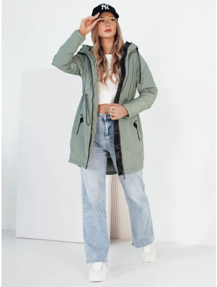 Dámská přechodná bunda parka zelená Dstreet model 21973504 - FashionStreet
