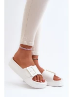 Dámské Pěnové Žabky Na Platformě S Big Star Bílé model 21654884 - Big Star Shoes