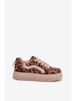 Sneakersy Damskie Na Platformie Panterka Tellnira