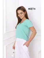 Dámská halenka s krátkým rukávem Dámská halenka s krátkým rukávem