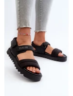 Sandały Damskie Na Platformie Big Star NN274750 Czarne