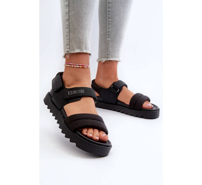 Sandały Damskie Na Platformie Big Star NN274750 Czarne