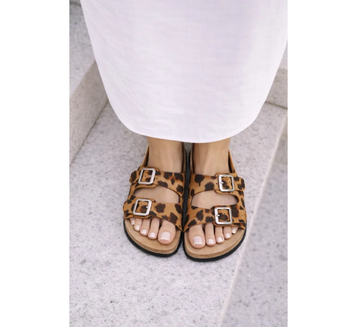 Dámské pantofle s pásky Panterka Oliena