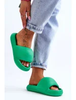 Dámské lehké pěnové pantofle na platformě Zelene Milton Dámské lehké pěnové pantofle na platformě Zelene Milton