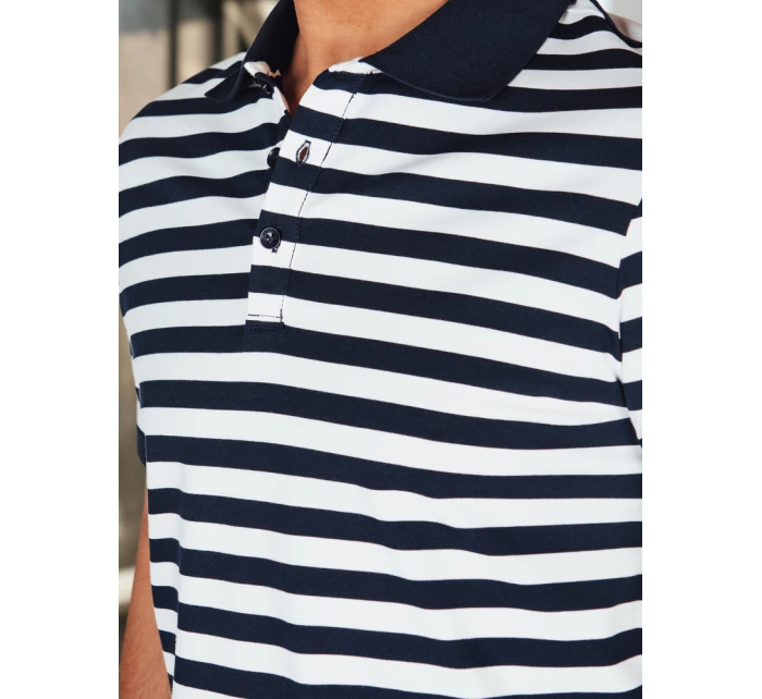 Pánska pruhovaná polokošeľa tmavomodrá FashionStreet PX0641