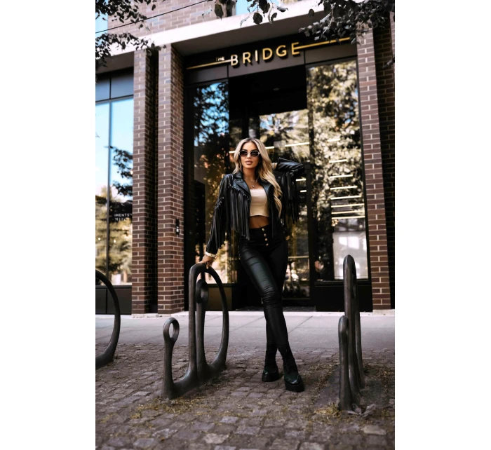 624-3 Krátke strapce z mäkkej ekokože - čierne 624-3 Krátke strapce z mäkkej ekokože - čierne