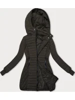 Dámská bunda v army barvě s kapucí pro přechodné období model 18910675 - LHD Dámská bunda v army barvě s kapucí pro přechodné období model 18910675 - LHD