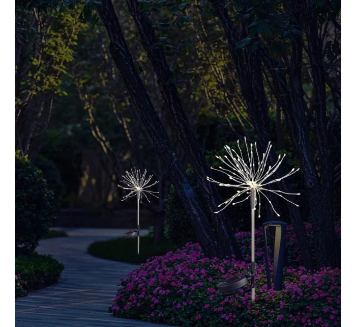 SOLÁRNE SVIETIDLO FÚKAČ STROM OHŇOSTROJ 80CM 90 LED