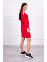Šaty s model 18744036 potiskem červené - K-Fashion