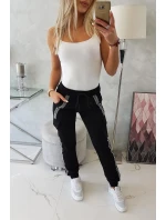 Bavlnené nohavice cargo čierne