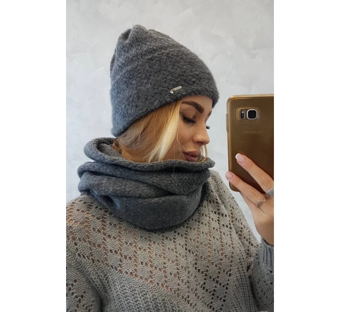 Dámská souprava s mohérem Pearl model 22103997 graphite - K-Fashion