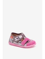 Kapcie Milami Dziecięce Na Rzepy W Jednorożce Szaro-Różowe Reathiana Kapcie Milami Dziecięce Na Rzepy W Jednorożce Szaro-Różowe Reathiana