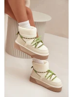 Śniegowce Na Platformie D.Franklin DFSH371015 Jasnobeżowe