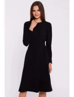 Roztiahnuté šaty S378 čierne - Stylove Roztiahnuté šaty S378 čierne - Stylove