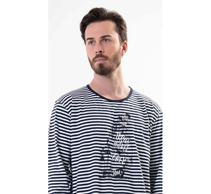 Pánská noční košile s dlouhým rukávem model 17742194 - Vienetta MAN Pánská noční košile s dlouhým rukávem model 17742194 - Vienetta MAN