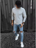 Pánska sivá mikina FashionStreet BX5471