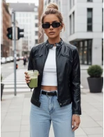 Dámská kožená bunda černá Dstreet model 21979421 - FashionStreet