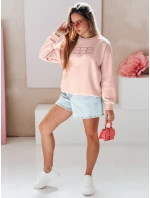 Dámska nadrozmerná mikina s výšivkou EASYJOY ružová FashionStreet BY1513