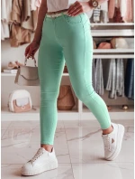 Dámské úzké kalhoty s páskem mint Dstreet model 21985230 - FashionStreet