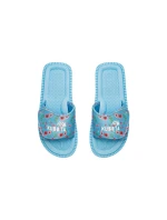 Klapky na suchý zip vícebarevné květinové modré model 21721318 - Kubota Klapky na suchý zip vícebarevné květinové modré model 21721318 - Kubota