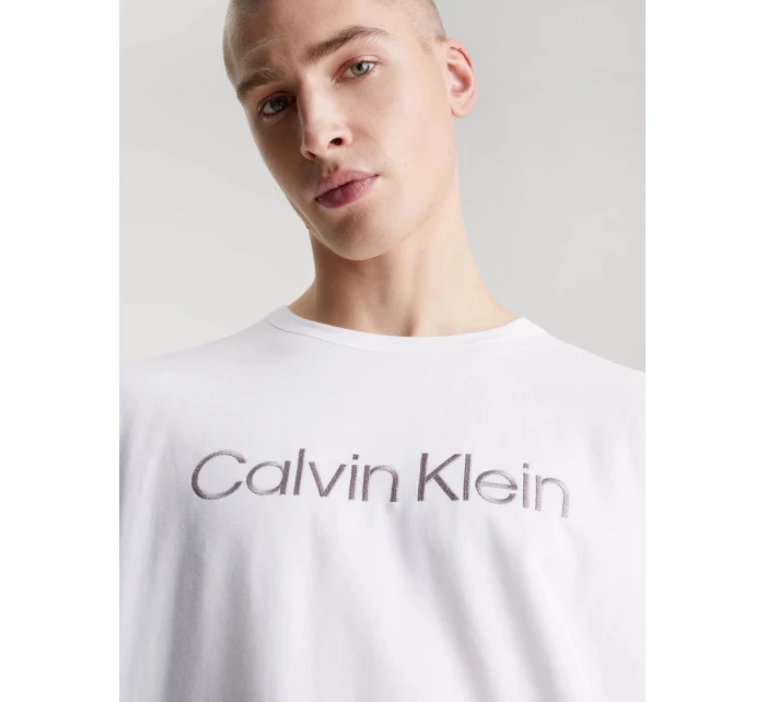 Pánske tričko na spanie S/S CREW NECK 000NM2501E 100 white - Calvin Klein