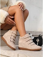 Sneakersy damskie zamszowe na  beżowe model 22371882 - FashionStreet