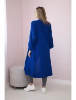 Sveter dlhý sveter chrpová modrá