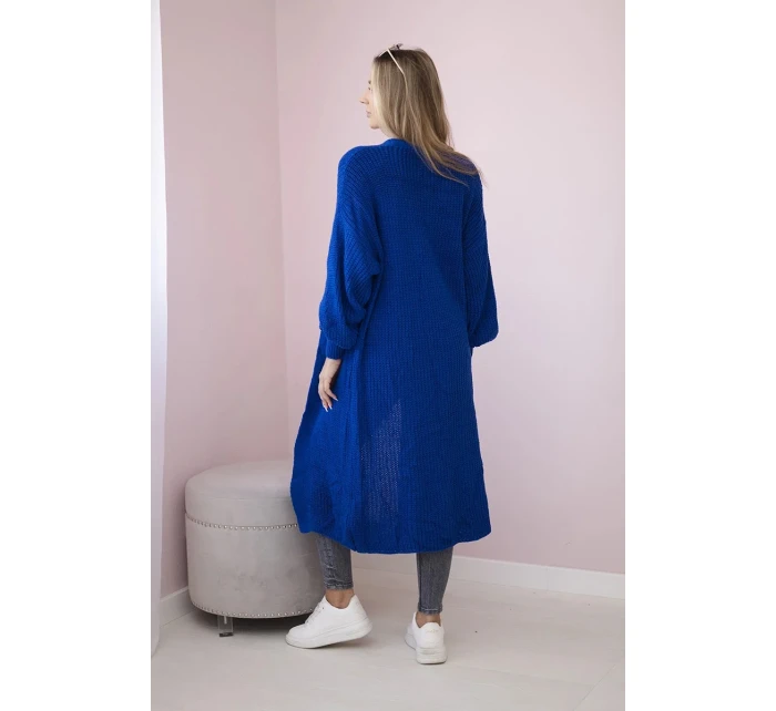 Sveter dlhý sveter chrpová modrá