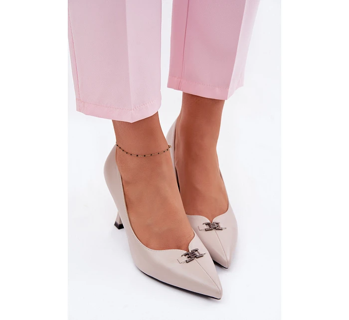 Lodičky Vinceza s ozdobným detailem Světle šedé