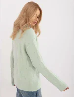 Sweter AT SW  pistacjowy model 20463774 - FPrice