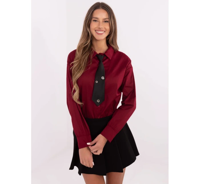 Košile DHJ KS model 20731266 bordó - FPrice Košile DHJ KS model 20731266 bordó - FPrice