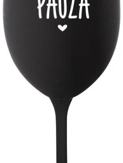 MAMINSKÁ PAUZA - čierny pohár na víno 350 ml