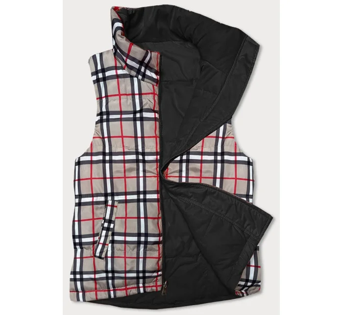 Obojstranná čierna dámska vesta (2383-1)