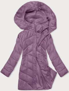 Fialová dámská zimní bunda s kapucí model 21247207 - Z-DESIGN