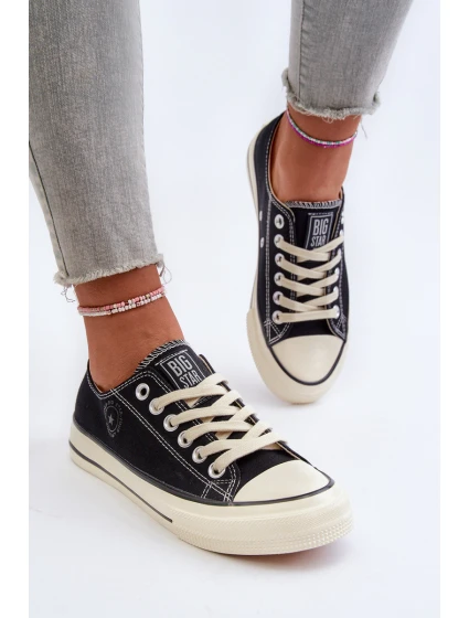 Nízké Dámské Tenisky Big Star model 21654809 Černé - Big Star Shoes Nízké Dámské Tenisky Big Star model 21654809 Černé - Big Star Shoes