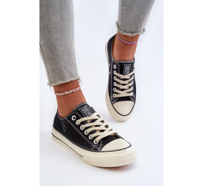 Nízké Dámské Tenisky Big Star model 21654809 Černé - Big Star Shoes Nízké Dámské Tenisky Big Star model 21654809 Černé - Big Star Shoes