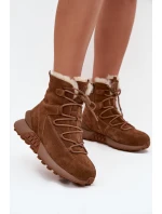 Dámské Sněhule Z Semiše S Kožíškem Big Star model 21706021 Hnědé - Big Star Shoes Dámské Sněhule Z Semiše S Kožíškem Big Star model 21706021 Hnědé - Big Star Shoes