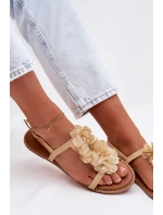 Dámské sandály Ploché s Ozdobnými Zlaté model 21961016 - Boto