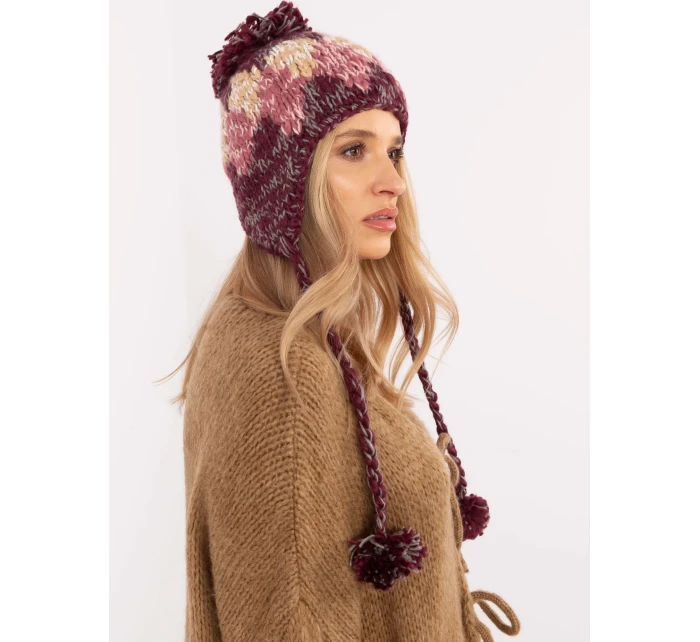 Czapka AT CZ model 20752311 bordowy - FPrice