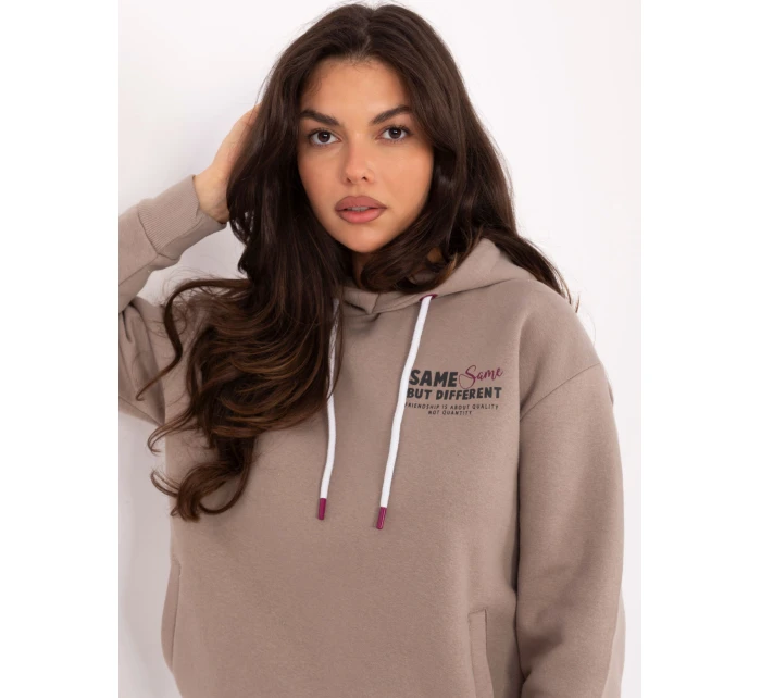 Bluza model 21378755 ciemny bezowy - FPrice Bluza model 21378755 ciemny bezowy - FPrice