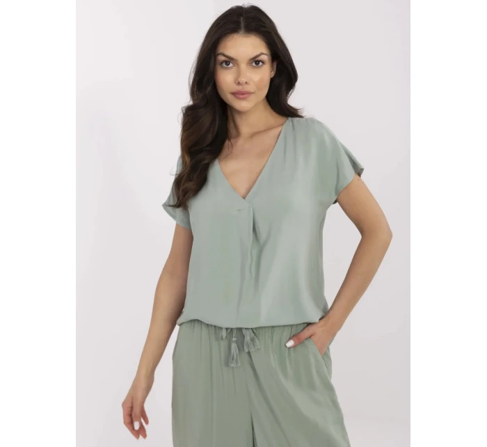 Blúzka D73761M11171B pistáciová Blúzka D73761M11171B pistáciová